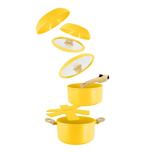 BATTERIE DE CUISSON MENASTYL SUPERBALL 8 pièces safran