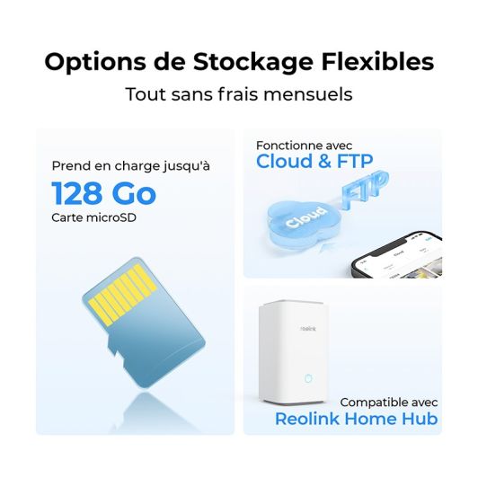 Pack caméra de surveillance REOLINK PACK B420 + panneau solaire