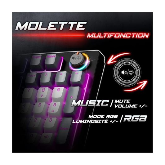 Clavier mécanique gamer RGB SPIRIT OF GAMER XPERT K350 switch marron 