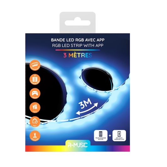 R-MUSIC RGB LED Strip 3m Connected