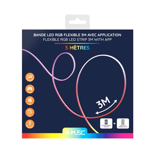 R-MUSIC Neon RGB LED Strip 3m Connected
