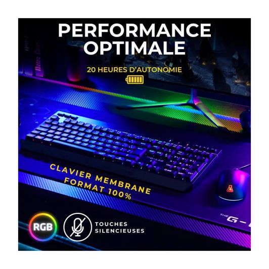 Gamingset THE G-LAB COMBO ELECTRON 4-in-1 draadloos toetsenbord en muis