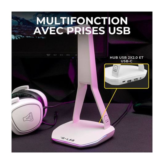 Gamingheadset THE G-LAB Radium + standaard