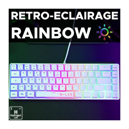 Gaming-toetsenbord THE G-LAB TKL 60% Hydrogen wit