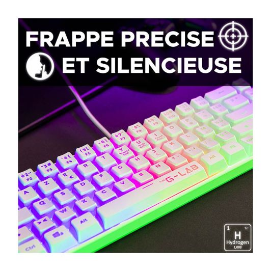 Gaming-toetsenbord THE G-LAB TKL 60% Hydrogen wit