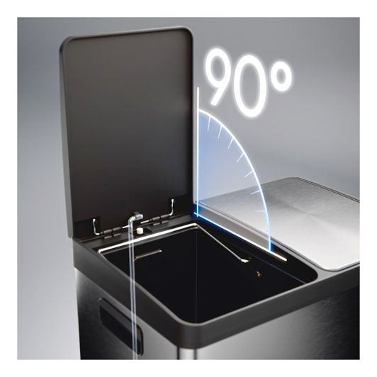 Poubelle tri 2x30L inox