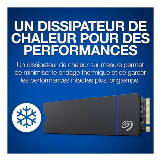 Interne SSD-schijf SEAGATE PS5 1TB M.2 NVMe 1,4 PCIe tot 7.300 MB/s met koellichaam