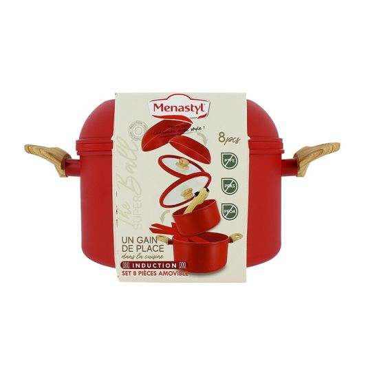 Batterie MENASTYL SUPERBALL 8 pièces magenta