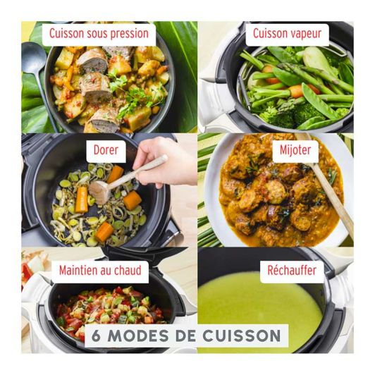 Multicuiseur MOULINEX COOKEO 80 recettes + spatule