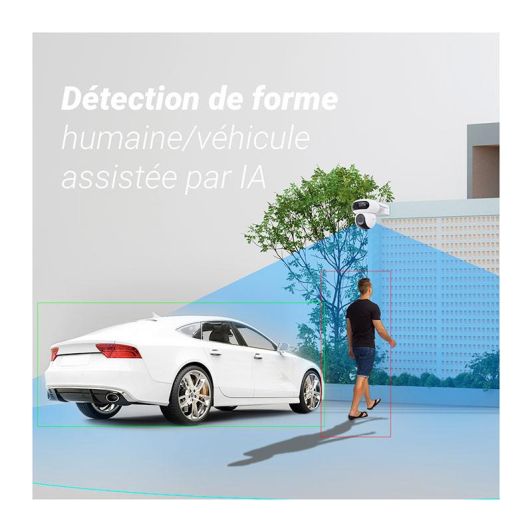 Pack caméra de sécurité EZVIZ HB90 + panneau solaire 8W + carte micro SD 64 Go