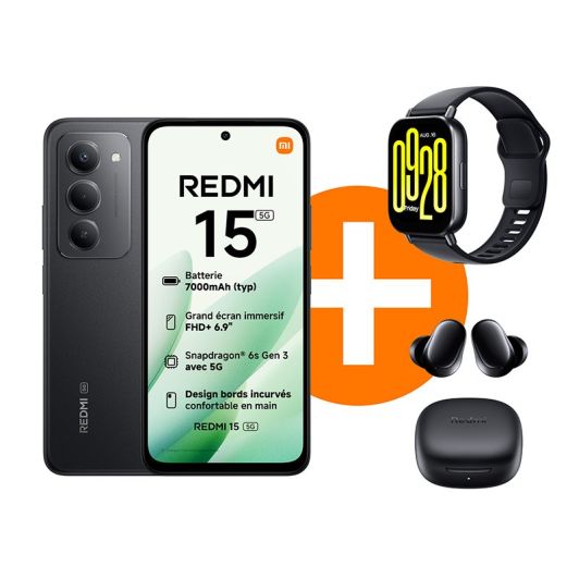Redmi 15 5G smartphone 256 GB + Buds 6 + Watch 5 Active