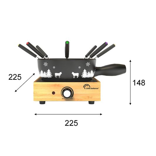 Fondue LITTLE BALANCE met keramische caquelon
