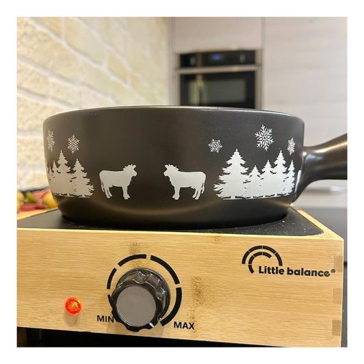 Fondue LITTLE BALANCE met keramische caquelon