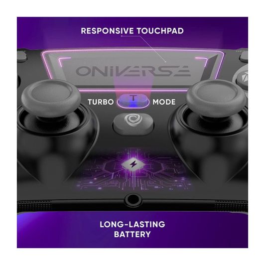 ONIVERSE Revolt V2 Wireless Controller - Geschikt voor PS4 en PC - Bluetooth - Zwart