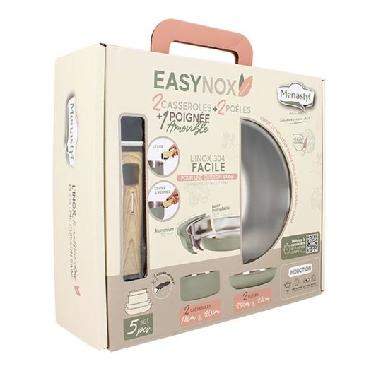 5-delige pannenset MENASTYL EASYNOX kaki