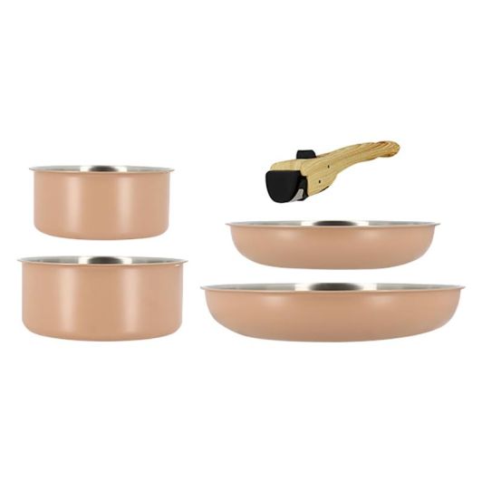 5-delige pannenset MENASTYL EASYNOX klei