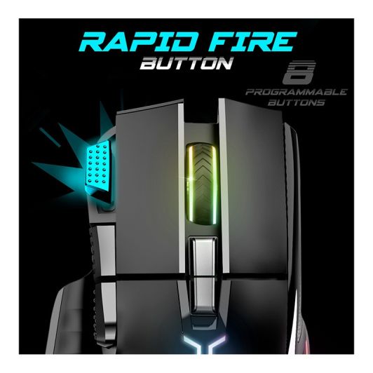 Gamingmuis SPIRIT OF GAMER PRO M5 Zwart Bedraad 12800DPI