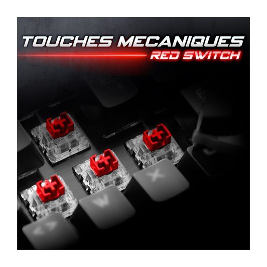 Mechanisch toetsenbord SPIRIT OF GAMER XPERT-K250 – Rode switches, RGB, anti-ghosting 26KRO, hot-swappable