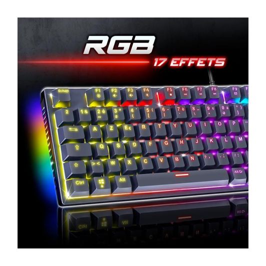 Mechanisch toetsenbord SPIRIT OF GAMER XPERT-K250 – Rode switches, RGB, anti-ghosting 26KRO, hot-swappable