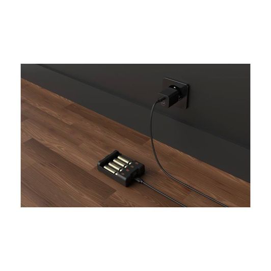 Chargeur universel Mobility pour 4 piles – Charge intelligente (AA/AAA)