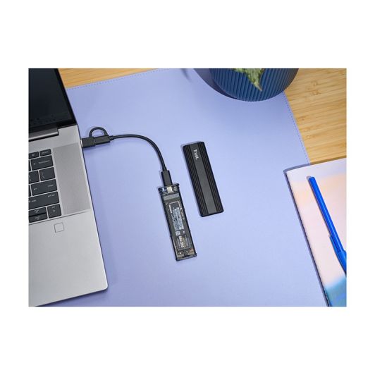 Boîtier TRUST SSD M.2 USB 3.2 Gen 2 – Boîtier externe pour disque NVMe/SATA (Noir)