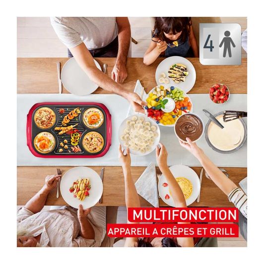 Crêpière TEFAL 4parts + grill PY55A7F0