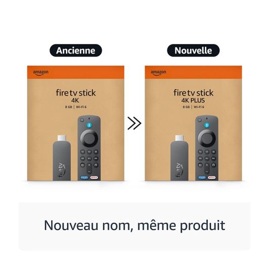 Passerelle Multimédia FIRE STICK TV AMAZON 4K PLUS 2ème génération avec télécommande
