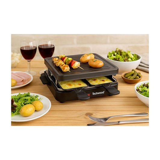 Raclette TECHWOOD voor 4 personen + grill TRA-46