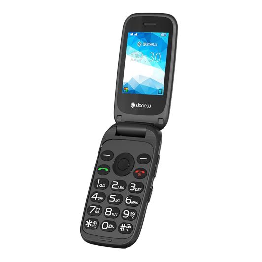 Mobile DANEW K43 4G à clapet Noir