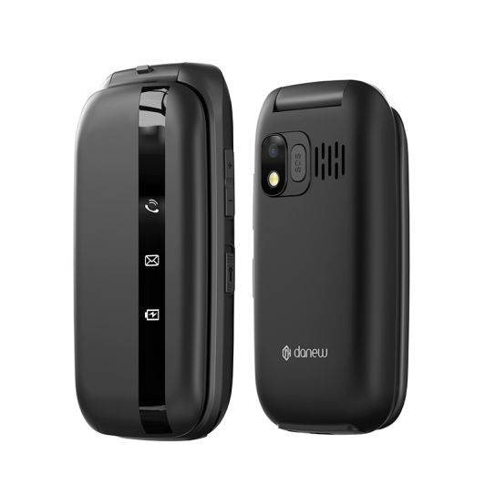 Mobile DANEW K43 4G à clapet Noir