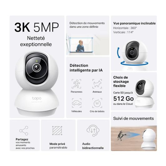 TAPO C230 Bewakingscamera - 3K 5MP