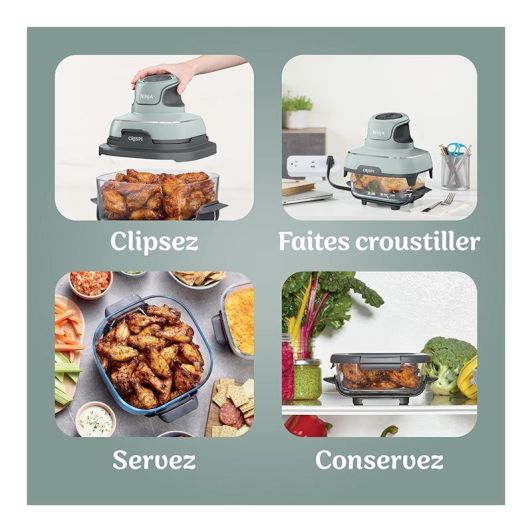 NINJA Crispi FN101EUSG Airfryer - Heteluchtfriteuse