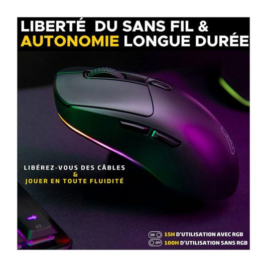 Souris gaming THE G-LAB KULT TITANIUM 