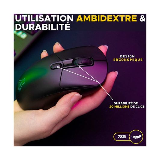 Souris gaming THE G-LAB KULT TITANIUM 
