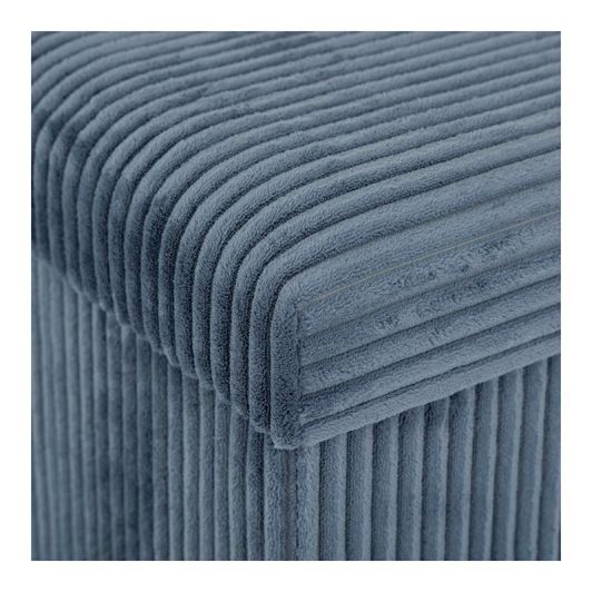 Opvouwbare poef 38×38 cm – blauwe fluweel