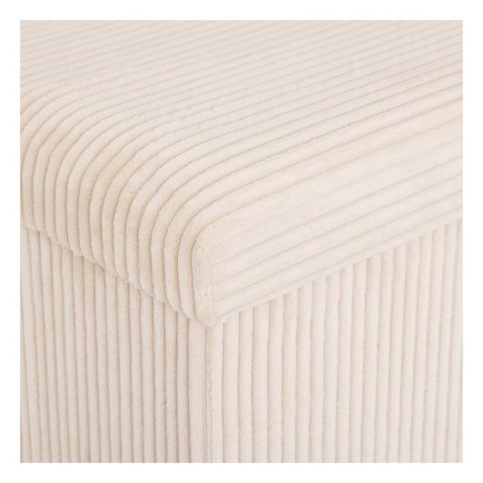 Opvouwbare poef - 38x38 cm - Fluweel Ecru