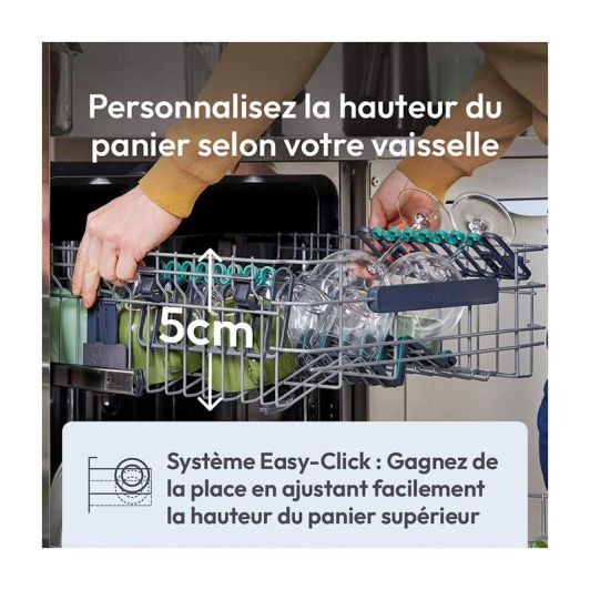 Lave-vaisselle 16 couverts CANDY CF 6B4S1PX 16S44 B inox