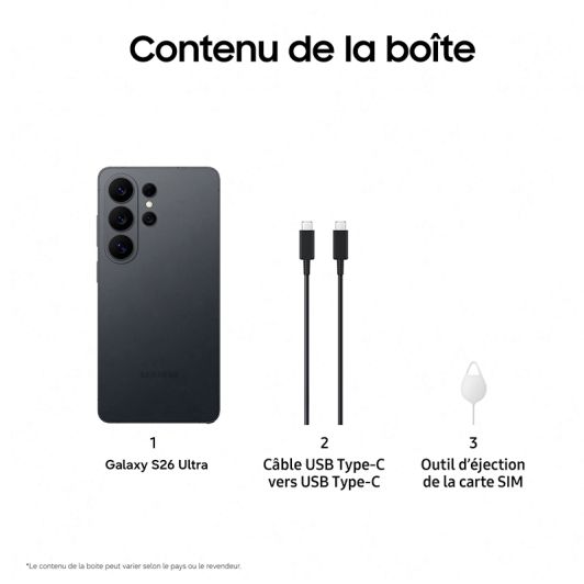 Smartphone SAMSUNG Galaxy S26 Ultra 512Go Noir