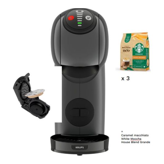 Expresso KRUPS YY5895FD Genio S GREY  + ADAPTATOR + PADS