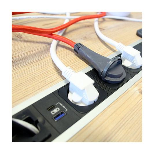 Chacon Stekkerdoos 5-voudig + 2x USB-A – 1,5m kabel