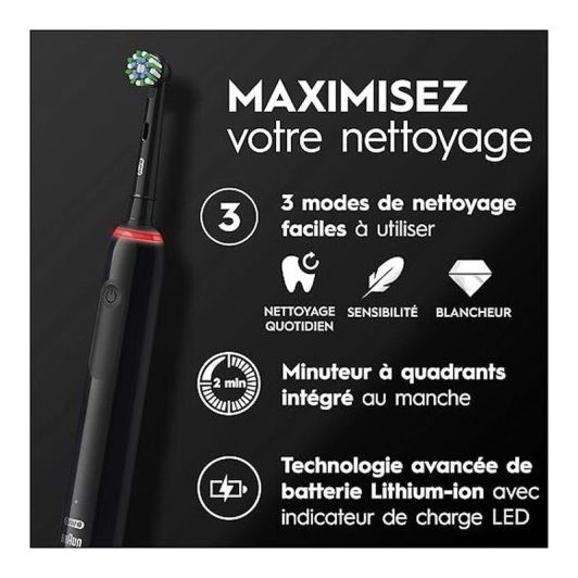 Brosse à dents ORAL-B PRO 3 BLACK