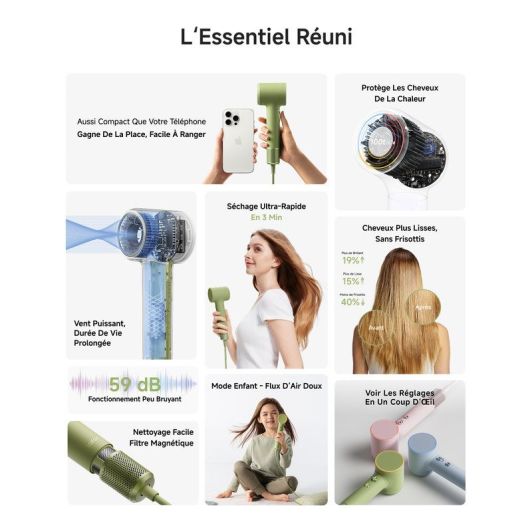 Haardroger LAIFEN Mini - Jungle Green