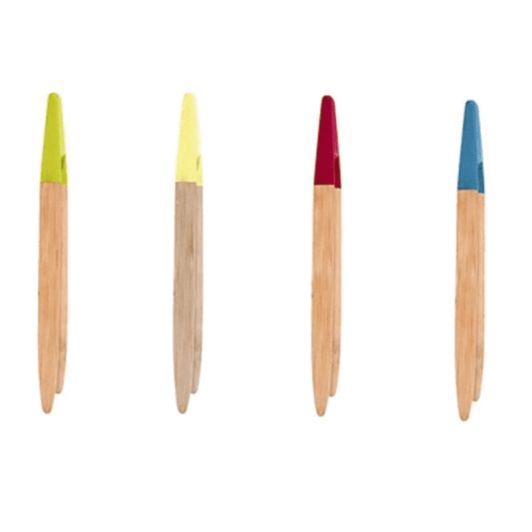 Pince pour toast en bambou aimantée