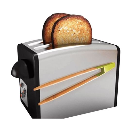 Pince pour toast en bambou aimantée