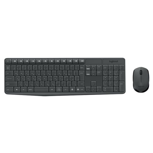 pack draadloos toetsenbord en muis LOGITECH MK 235 grijs