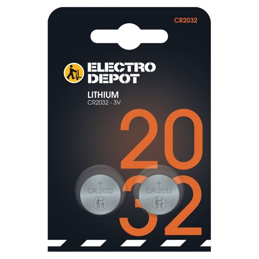 Batterij ELECTRO DÉPÔT CR2032 X2 Lithium