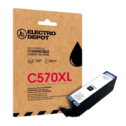 Compatibel ELECTRO DEPOT inktcartridge Canon C570 zwart XL 