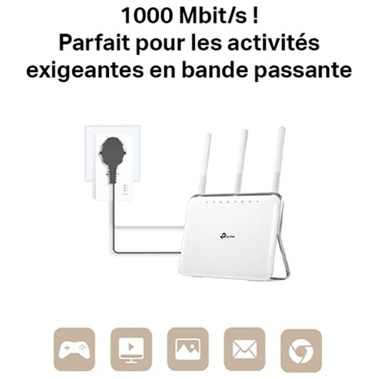 PLC DUO TP LINK PA7019P - AV1000 2 stopcontacten