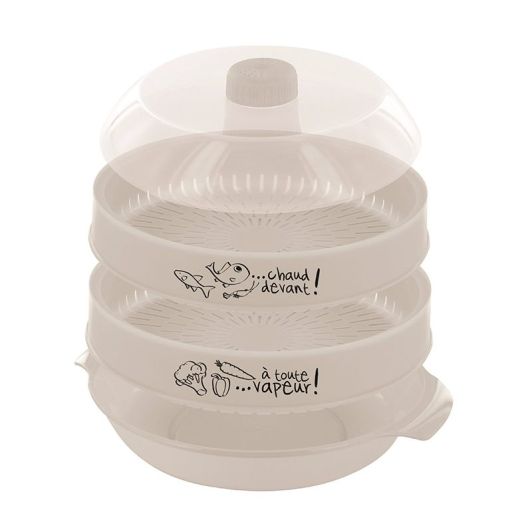 Dubbele stoomkoker voor microgolfoven
