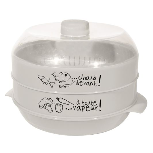 Dubbele stoomkoker voor microgolfoven